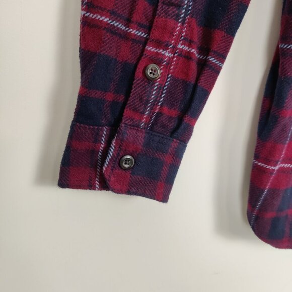 Orvis Men's Button Down Flannel Shirt in Red Blue Size XL 100% Cotton Christmas - Picture 5 of 10